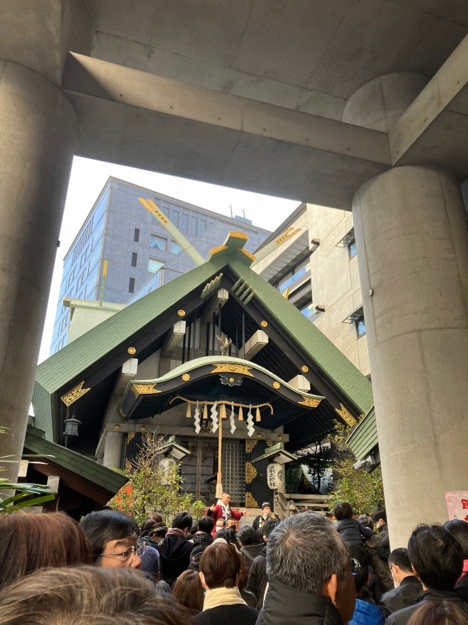 築土神社の節分